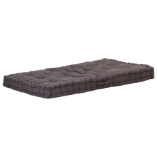 vidaXL antracitszürke pamut raklappadló-párna 120 x 80 x 10 cm kerti bútor