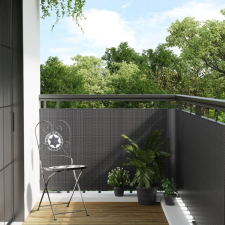 vidaXL antracitszürke polyrattan erkélyparaván 400x100 cm kerti bútor