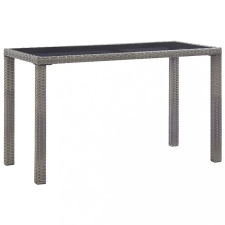 vidaXL Antracitszürke polyrattan kerti asztal 123 x 60 x 74 cm kerti bútor
