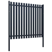 vidaXL antracitszürke porszórt acél kerítéspanel 174,5 x 170 cm (146474) építőanyag