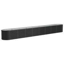 vidaXL antracitszürke porszórt acél kerti magaságyás 332x40x36 cm (318886) kerti tárolás