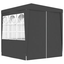 vidaXL antracitszürke rendezvénysátor oldalfalakkal 2 x 2 m 90 g/m² sátor