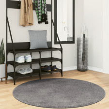 vidaXL antracitszürke rövid szálú puha és mosható szőnyeg Ø 120 cm lakástextília