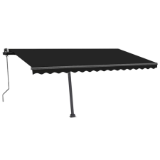 vidaXL antracitszürke szélérzékelős és LED-es napellenző 400x350 cm (3069834) kerti bútor