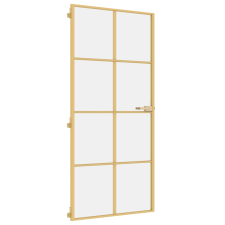 vidaXL arany edzett üveg és alumínium vékony beltéri ajtó 93x201,5 cm (155142) nyílászáró