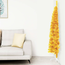 vidaXL arany vékony fél műkarácsonyfa állvánnyal 120 cm műfenyő