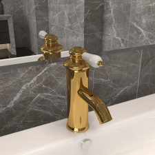 vidaXL aranyszínű fürdőszobai mosdócsaptelep 130 x 180 mm csaptelep