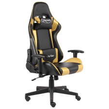 vidaXL aranyszínű PVC forgó gamer szék forgószék