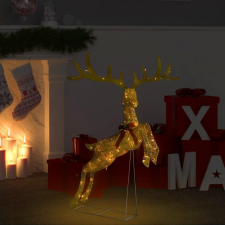 vidaXL aranyszínű repülő rénszarvasos karácsonyi dekoráció 120 LED-del karácsonyi dekoráció