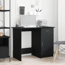 vidaXL Asztal Fekete Tölgy 100x50x76 cm Szerelt Fa íróasztal