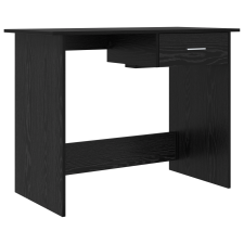 vidaXL Asztal fiókkal Musta tammi 100 x 50 x 76 cm Faanyag (875250) íróasztal