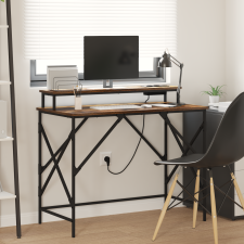 vidaXL Asztal Füstölt tölgy 100 x 50 x 86.5 cm Faanyag íróasztal