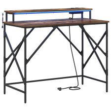 vidaXL Asztal Füstölt tölgy 100 x 50 x 86.5 cm Faanyag (859397) íróasztal