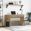 vidaXL Asztal polcokkal Egyéb tárolóval kézműves tölgy 140 x 50 x 75 cm Faanyag