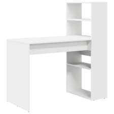 vidaXL Asztal tárolással Fehér 113x54x120 cm Szerelt fa (869274) íróasztal
