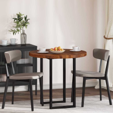 vidaXL Asztallap Egyéb sötétbarna Ø 80 x 4 cm Masszív tölgyfa bútor