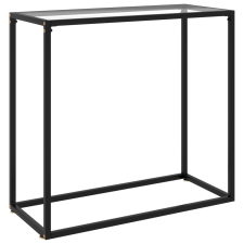 vidaXL átlátszó edzett üveg tálalóasztal 80 x 35 x 75 cm bútor