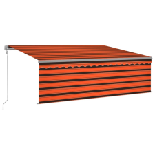 vidaXL automata redőnyös, LED-es, szélérzékelős napellenző 4x3 m (3069435) kerti bútor