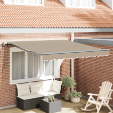 vidaXL Automatikus Behúzható Napellenző Bézs 350x250 cm kerti bútor