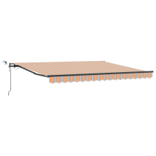 vidaXL Automatikus Behúzható Napellenző LED Többszínű Csíkkal 400x300 cm (3330566) kerti bútor
