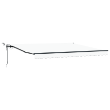 vidaXL Automatikus Behúzható Napellenző LED világítással Fehér 400x300 cm (3330630) kerti bútor