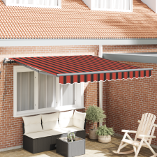 vidaXL Automatikus behúzható napellenző narancs és barna színben, 300x250 cm kerti bútor