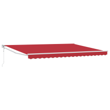vidaXL Automatikus Behúzható Napellenző Piros 450x300 cm (3331048) kerti bútor