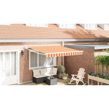 vidaXL Automatikus Behúzható Napellenző Sárga és Narancs 350x250 cm kerti bútor