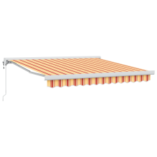 vidaXL Automatikus Behúzható Napellenző Sárga És Narancs, 350x250 cm (3330262) kerti bútor