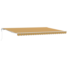 vidaXL Automatikus Behúzható Napellenző Többszínű Csíkos, 500x350 cm (3331511) kerti bútor