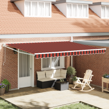 vidaXL Automatikus Behúzható Napernyő Narancs és Barna 450x300 cm kerti bútor