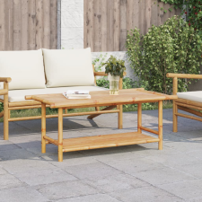 vidaXL bambusz dohányzóasztal 110x55x45 cm bútor