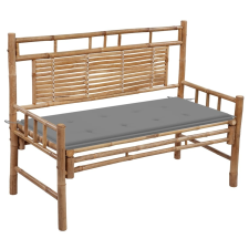 vidaXL bambusz kerti pad párnával 120 cm kerti bútor