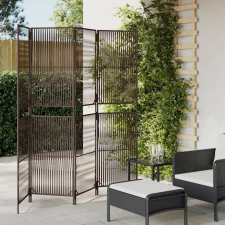 vidaXL barna 4-paneles polyrattan térelválasztó bútor