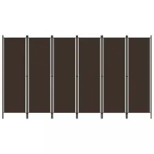 vidaXL barna 6 paneles paraván 300 x 180 cm bútor