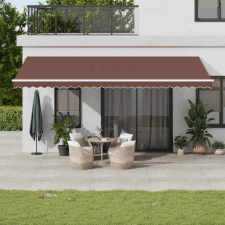 vidaXL barna automata kihúzható LED-es napellenző 600 x 300 cm kerti bútor
