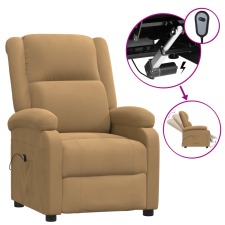 vidaXL barna bársony elektromos dönthető fotel (3098401) bútor