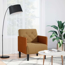 vidaXL barna bársony kanapészék karfás szék 55 cm bútor
