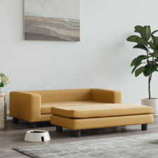 vidaXL barna bársony kutyaágy hosszabbítóval 100 x 50 x 30 cm szállítóbox, fekhely kutyáknak