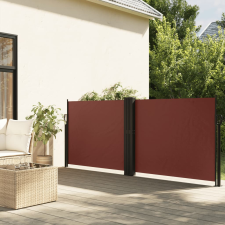 vidaXL barna behúzható oldalsó napellenző 120 x 1000 cm kerti bútor