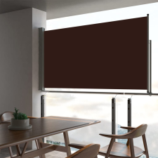 vidaXL barna behúzható oldalsó terasz napellenző 160 x 300 cm kerti bútor