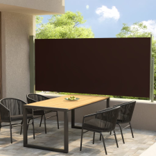 vidaXL barna behúzható oldalsó terasznapellenző 117 x 300 cm kerti bútor
