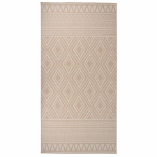 vidaXL barna csíkos lapos szövésű kültéri szőnyeg 100 x 200 cm lakástextília