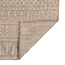 vidaXL barna csíkos lapos szövésű kültéri szőnyeg 100 x 200 cm (340864) lakástextília