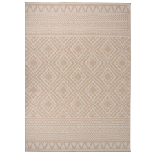 vidaXL barna csíkos lapos szövésű kültéri szőnyeg 120 x 170 cm lakástextília