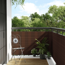 vidaXL Barna és fekete polyrattan erkélyparaván 1000x90 cm kerti bútor