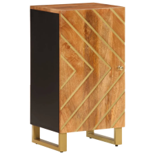 vidaXL barna és fekete tömör mangófa kisszekrény 40x33,5x75 cm (356807) bútor