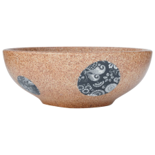 vidaXL barna és kék kerámia kerek asztali mosdó Φ41 x 14 cm (155057) szaniter