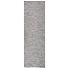 vidaXL barna-fekete lapos szövésű kültéri szőnyeg 80 x 250 cm lakástextília