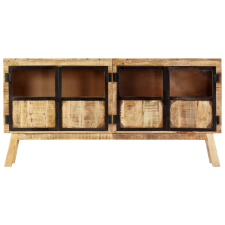 vidaXL barna-fekete tömör nyers mangófa tálalószekrény 160x30x80 cm (247994) bútor